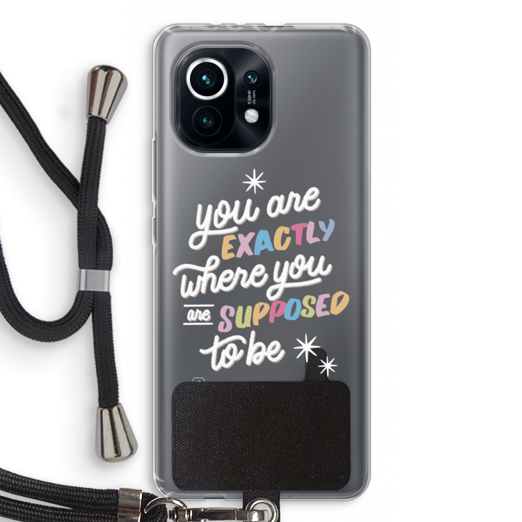 Right Place: Xiaomi Mi 11 Transparant Hoesje met koord