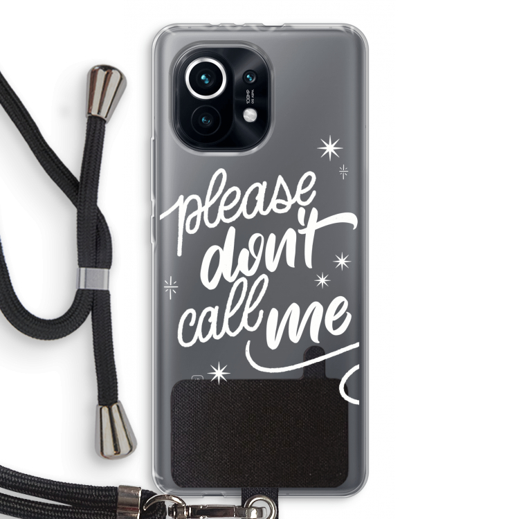 Don't call: Xiaomi Mi 11 Transparant Hoesje met koord