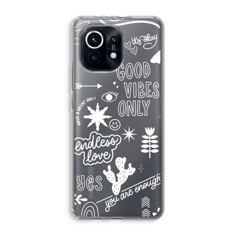 Good vibes: Xiaomi Mi 11 Transparant Hoesje