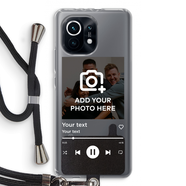 Music Player: Xiaomi Mi 11 Transparant Hoesje met koord