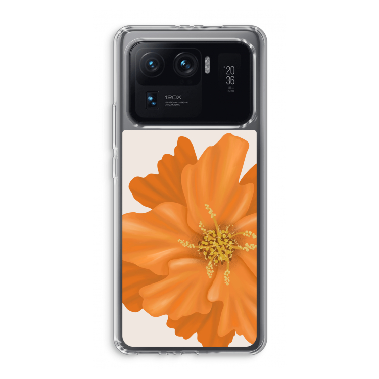 Orange Ellila flower: Xiaomi Mi 11 Ultra Transparant Hoesje