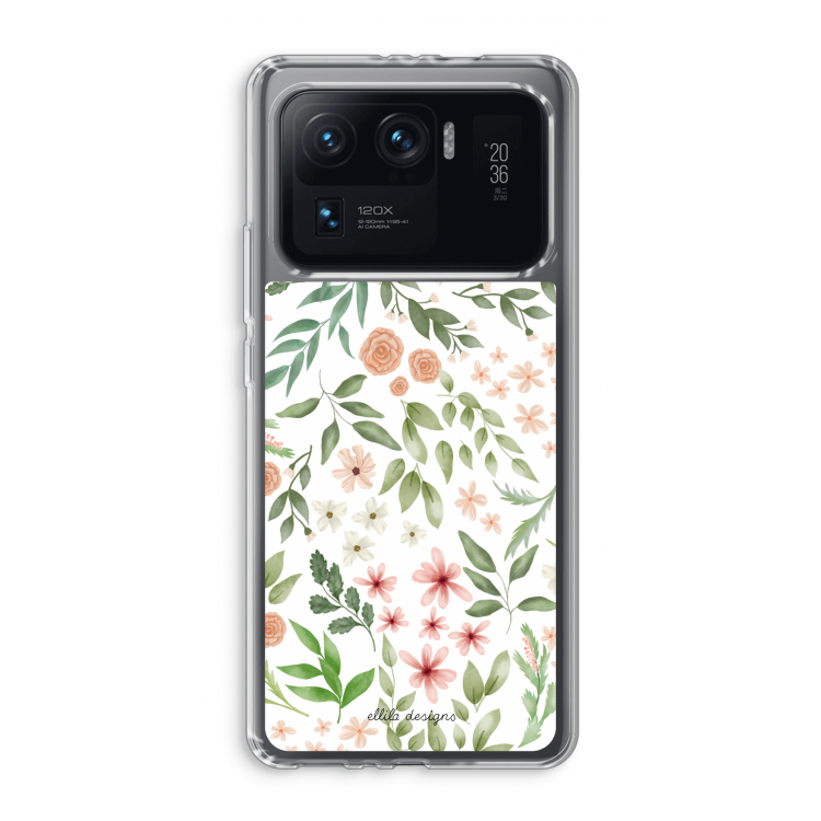 Botanical sweet flower heaven: Xiaomi Mi 11 Ultra Transparant Hoesje