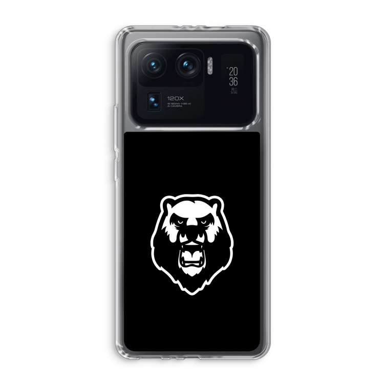 Angry Bear (black): Xiaomi Mi 11 Ultra Transparant Hoesje