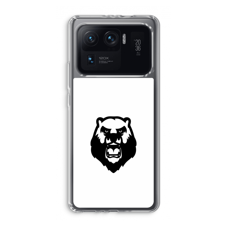 Angry Bear (white): Xiaomi Mi 11 Ultra Transparant Hoesje