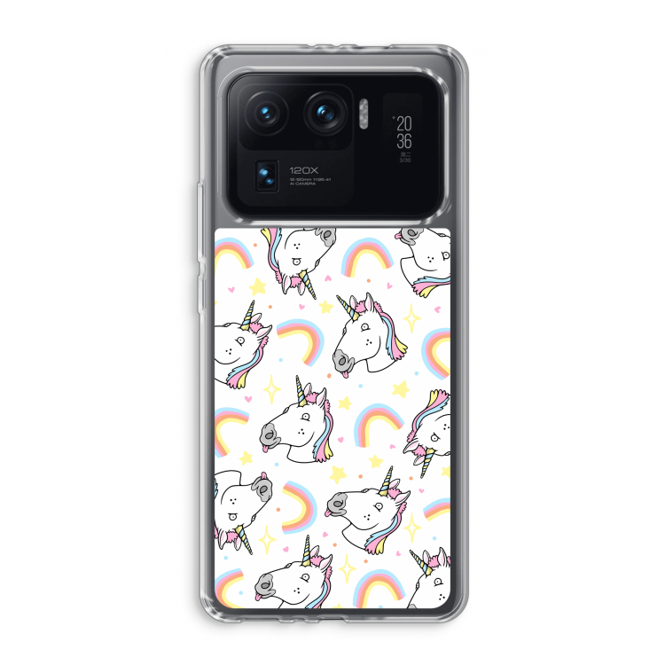 Rainbow Unicorn: Xiaomi Mi 11 Ultra Transparant Hoesje