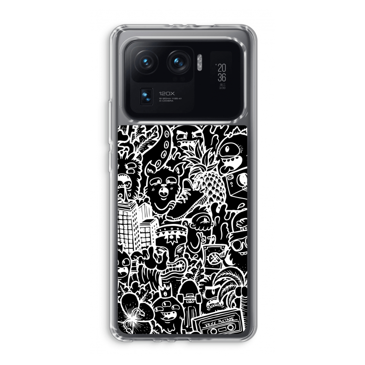 Vexx Black Mixtape: Xiaomi Mi 11 Ultra Transparant Hoesje