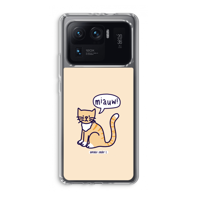 Miauw: Xiaomi Mi 11 Ultra Transparant Hoesje