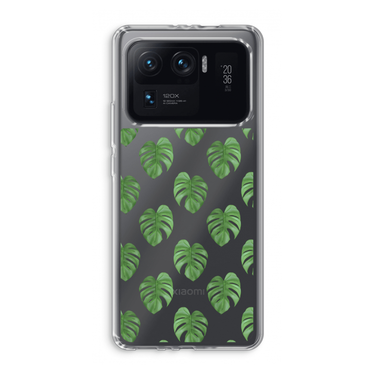 Monstera leaves: Xiaomi Mi 11 Ultra Transparant Hoesje