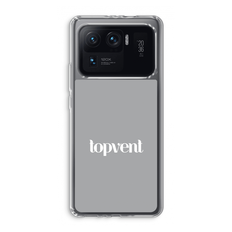 Topvent Grijs Wit: Xiaomi Mi 11 Ultra Transparant Hoesje
