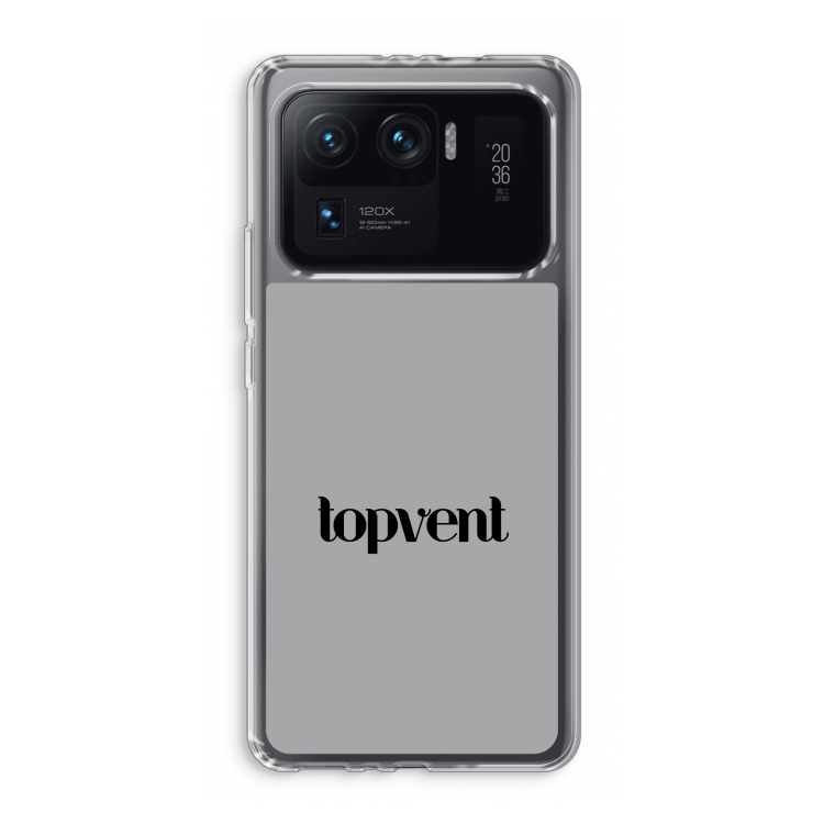 Topvent Grijs Zwart: Xiaomi Mi 11 Ultra Transparant Hoesje