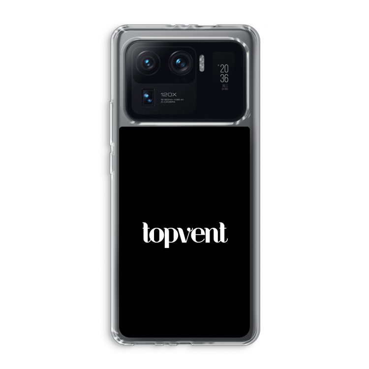 Topvent Zwart: Xiaomi Mi 11 Ultra Transparant Hoesje