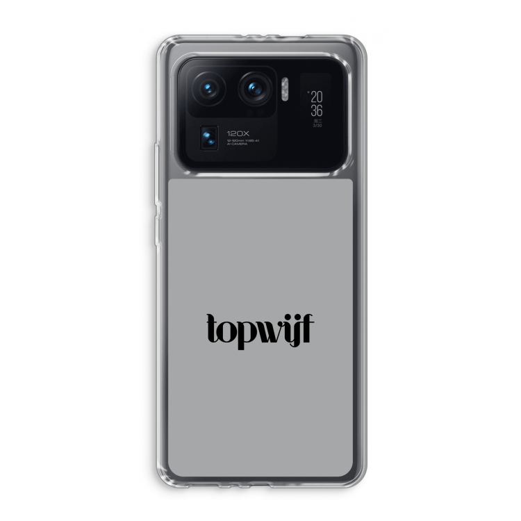 Topwijf Grijs Zwart: Xiaomi Mi 11 Ultra Transparant Hoesje