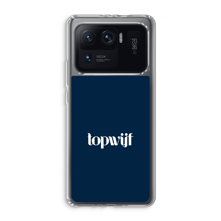 Topwijf Navy: Xiaomi Mi 11 Ultra Transparant Hoesje