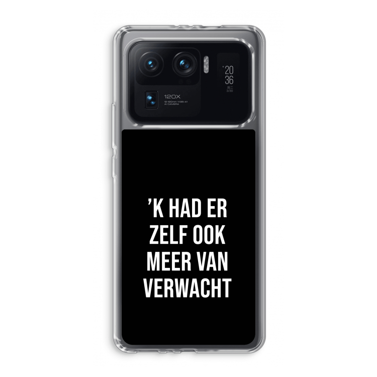 Meer verwacht - Zwart: Xiaomi Mi 11 Ultra Transparant Hoesje