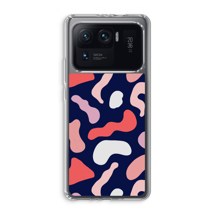 Memphis Shapes Pink: Xiaomi Mi 11 Ultra Transparant Hoesje