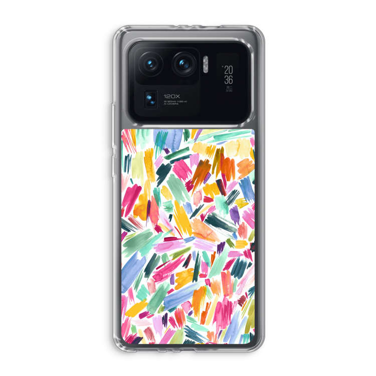 Watercolor Brushstrokes: Xiaomi Mi 11 Ultra Transparant Hoesje