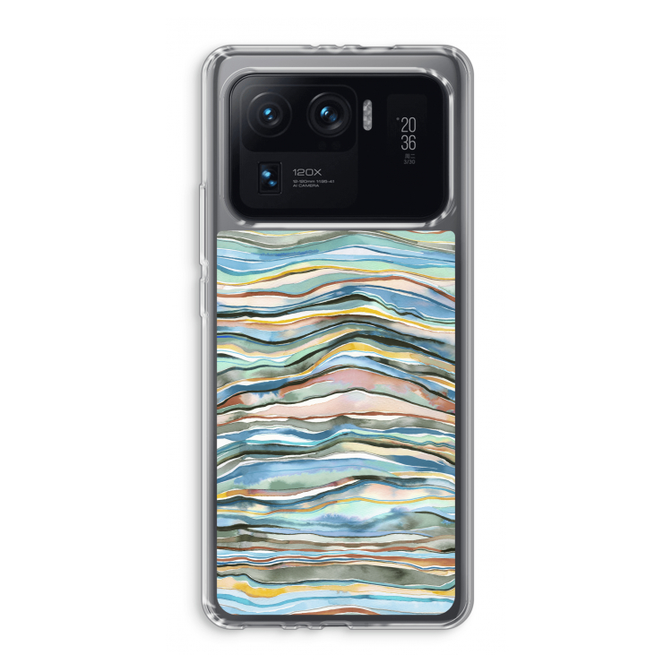 Watercolor Agate: Xiaomi Mi 11 Ultra Transparant Hoesje