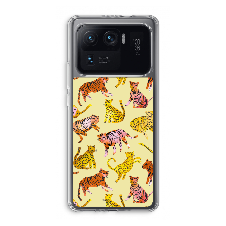 Cute Tigers and Leopards: Xiaomi Mi 11 Ultra Transparant Hoesje