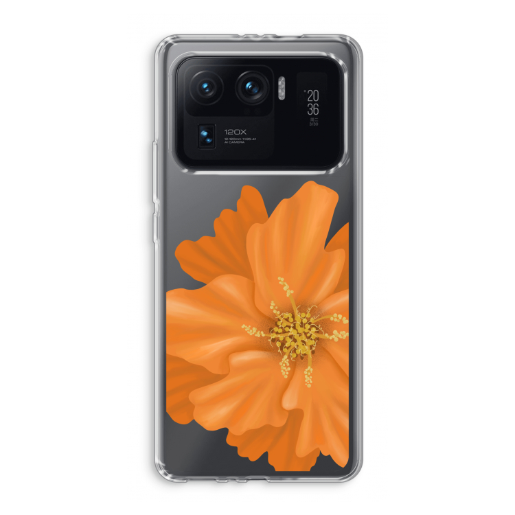 Orange Ellila flower: Xiaomi Mi 11 Ultra Transparant Hoesje