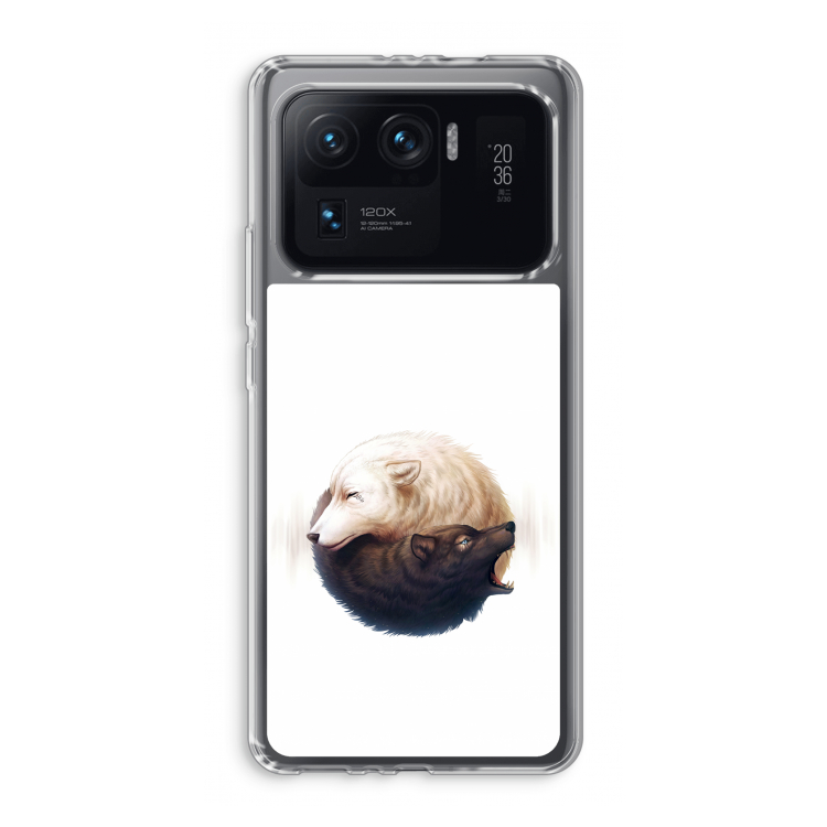 Yin Yang Wolves: Xiaomi Mi 11 Ultra Transparant Hoesje