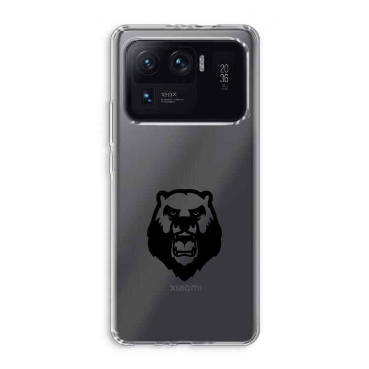 Angry Bear (black): Xiaomi Mi 11 Ultra Transparant Hoesje