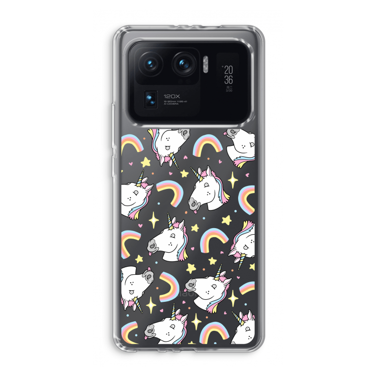 Rainbow Unicorn: Xiaomi Mi 11 Ultra Transparant Hoesje