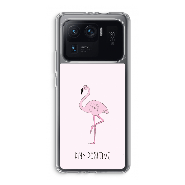 Pink positive: Xiaomi Mi 11 Ultra Transparant Hoesje