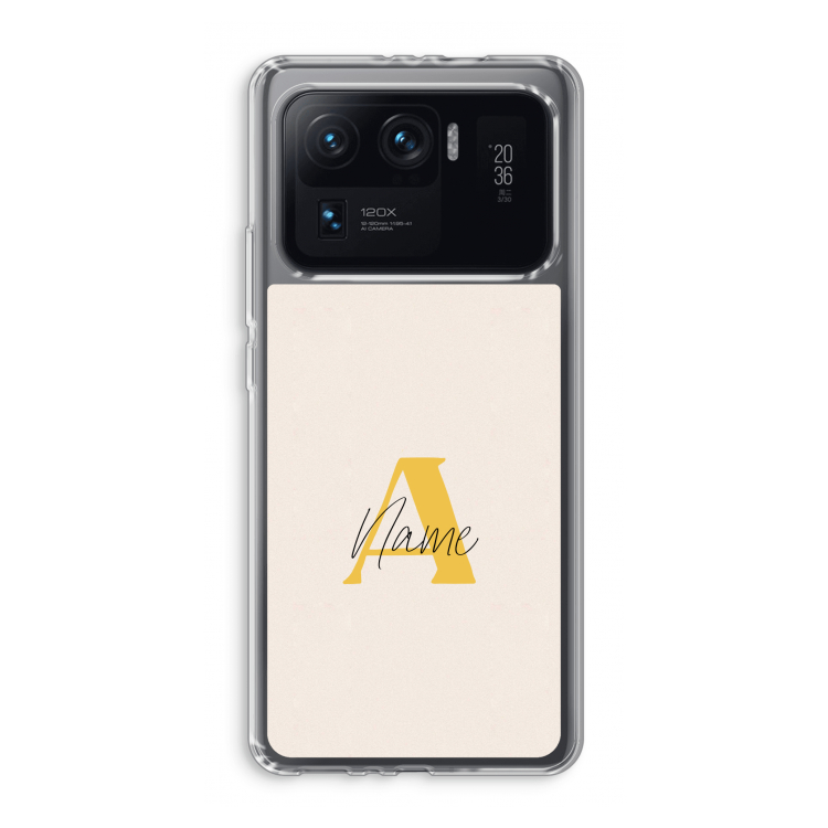 Amber Script: Xiaomi Mi 11 Ultra Transparant Hoesje