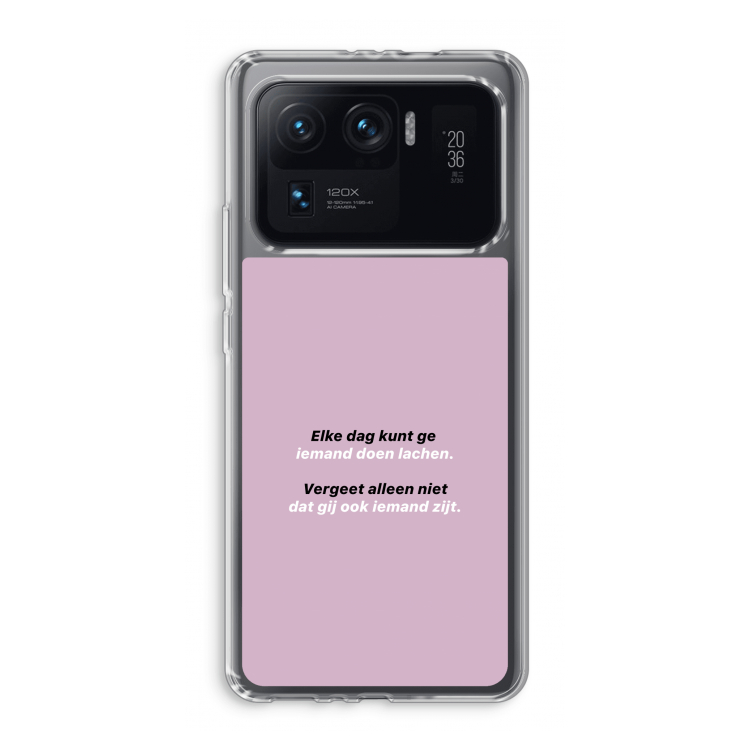 gij zijt ook iemand: Xiaomi Mi 11 Ultra Transparant Hoesje