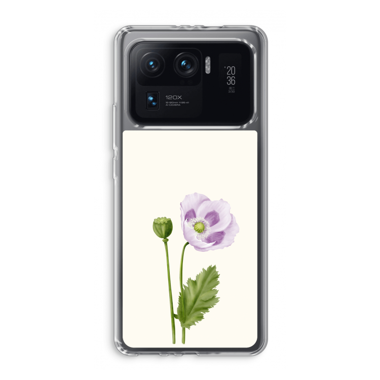 Purple poppy: Xiaomi Mi 11 Ultra Transparant Hoesje