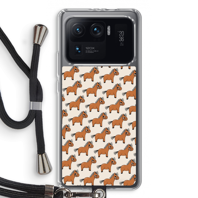 Pony: Xiaomi Mi 11 Ultra Transparant Hoesje met koord