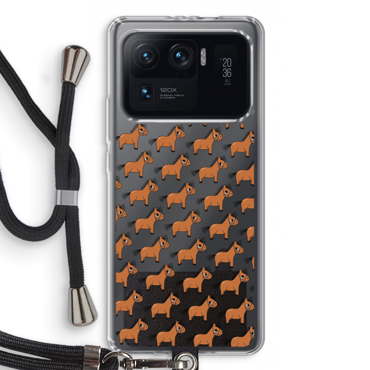 Pony: Xiaomi Mi 11 Ultra Transparant Hoesje met koord