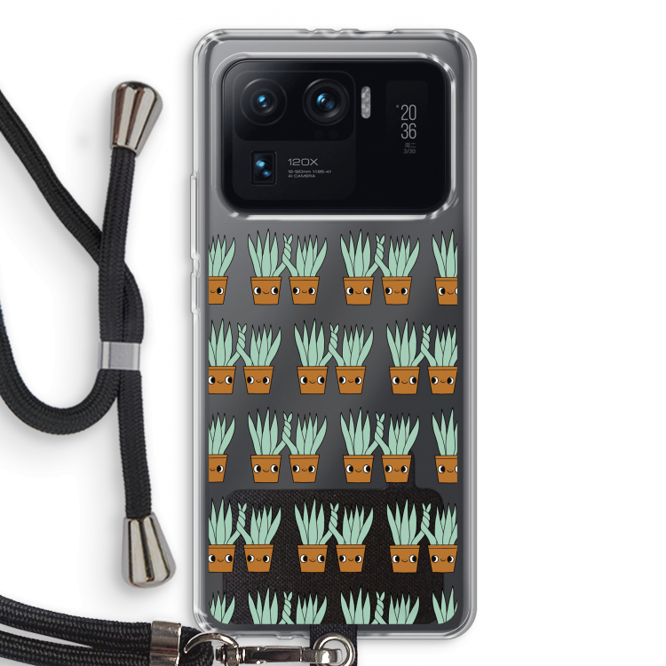 Sansevieria: Xiaomi Mi 11 Ultra Transparant Hoesje met koord