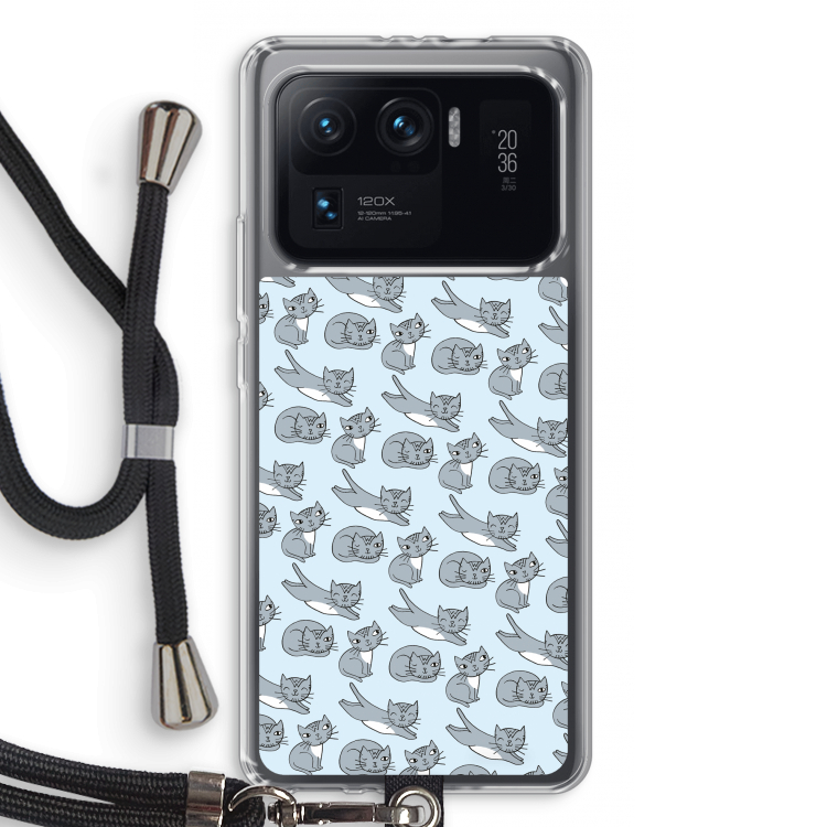 Poezen: Xiaomi Mi 11 Ultra Transparant Hoesje met koord
