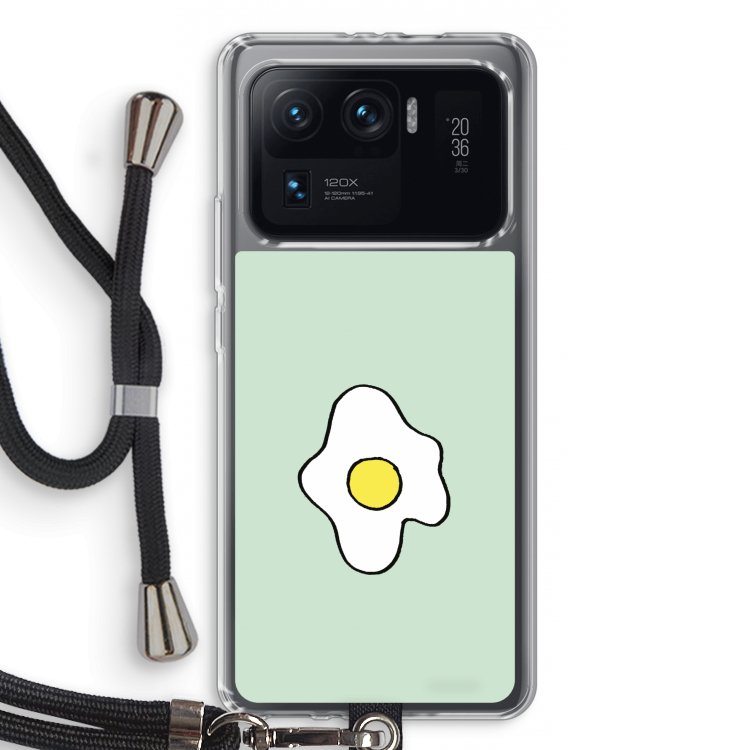 Spiegelei: Xiaomi Mi 11 Ultra Transparant Hoesje met koord
