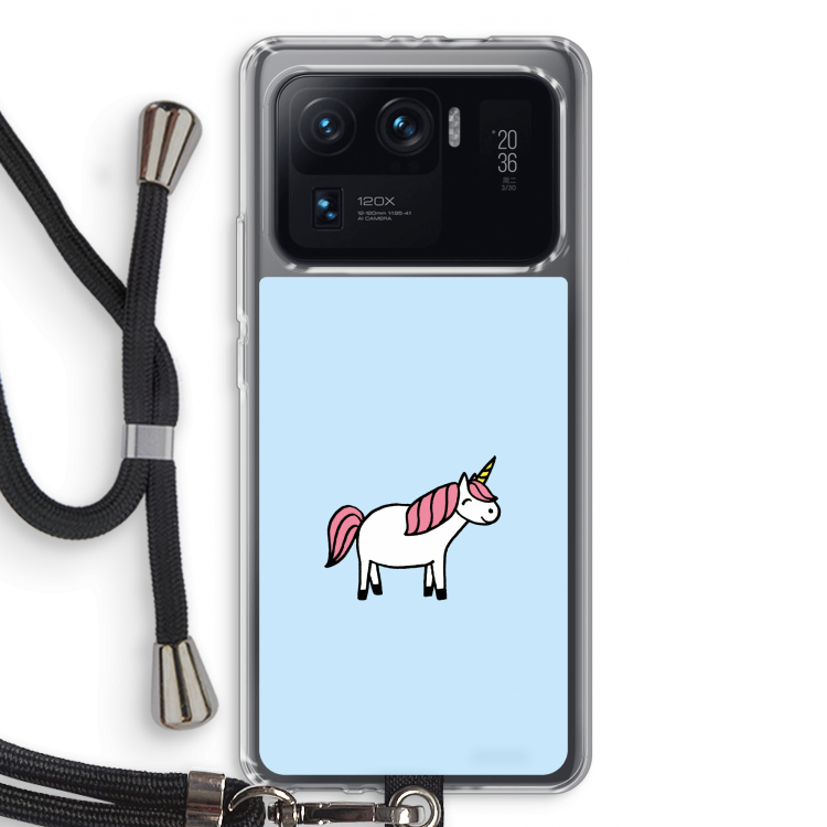 Eenhoorn: Xiaomi Mi 11 Ultra Transparant Hoesje met koord