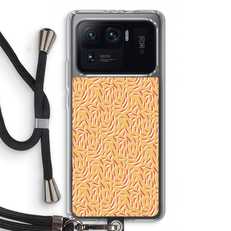 Camouflage: Xiaomi Mi 11 Ultra Transparant Hoesje met koord