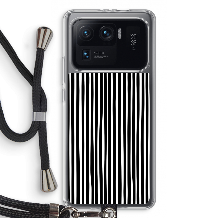 Stripes: Xiaomi Mi 11 Ultra Transparant Hoesje met koord