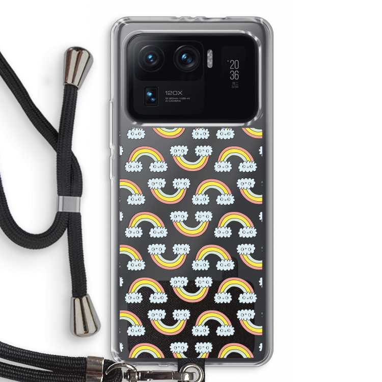 Regenboog: Xiaomi Mi 11 Ultra Transparant Hoesje met koord