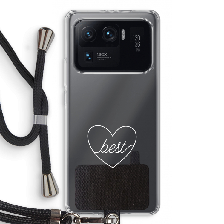 Best heart pastel: Xiaomi Mi 11 Ultra Transparant Hoesje met koord