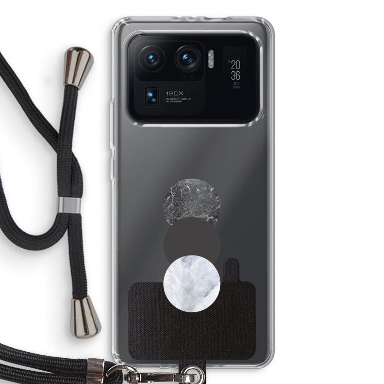 Marmeren cirkels: Xiaomi Mi 11 Ultra Transparant Hoesje met koord