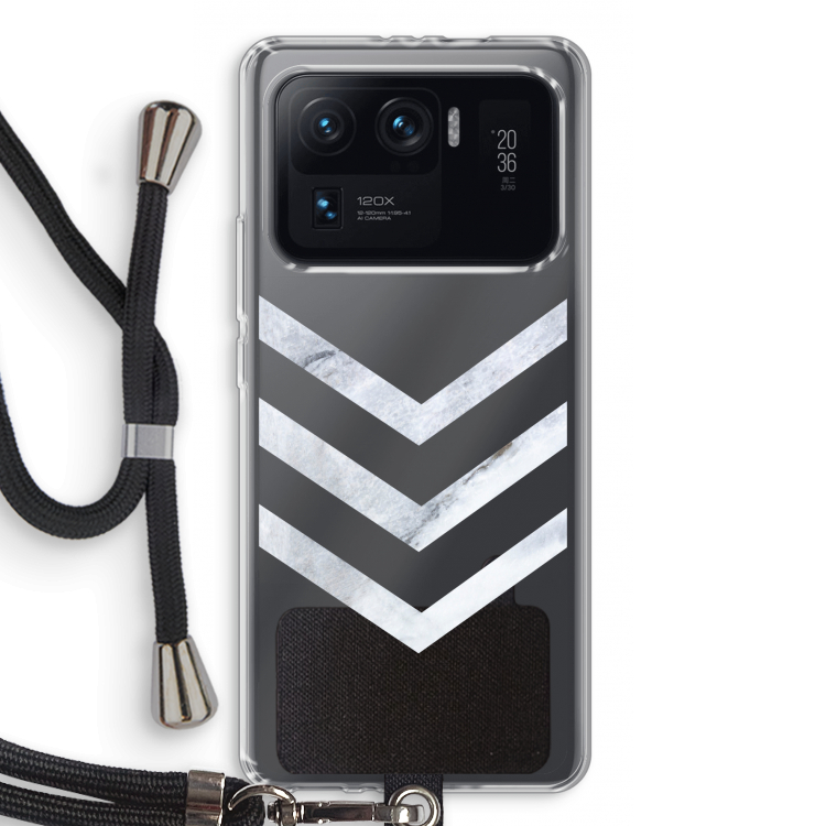 Marmeren pijlen: Xiaomi Mi 11 Ultra Transparant Hoesje met koord