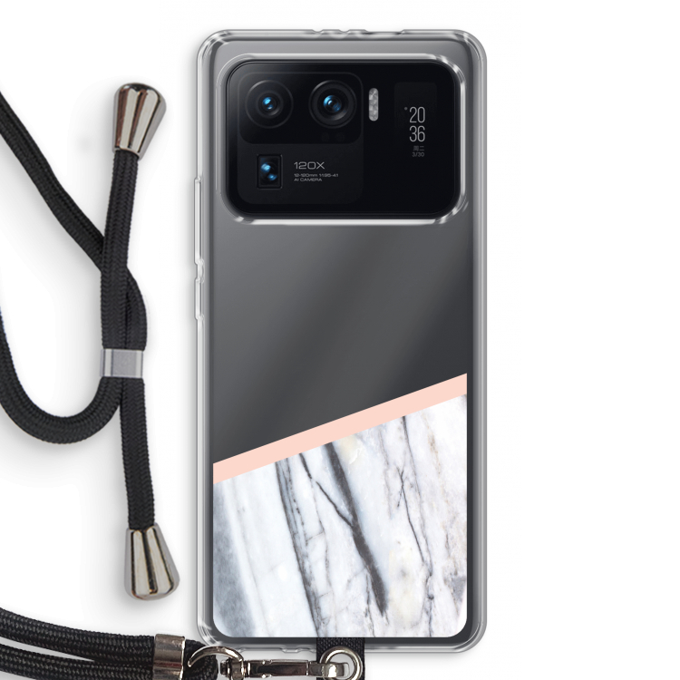 A touch of peach: Xiaomi Mi 11 Ultra Transparant Hoesje met koord