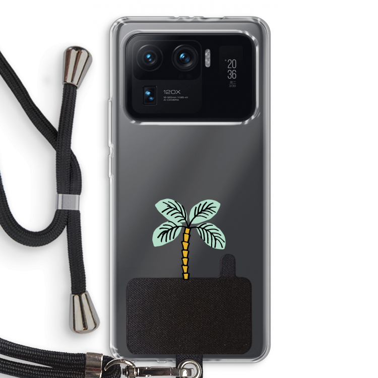 Palmboom: Xiaomi Mi 11 Ultra Transparant Hoesje met koord