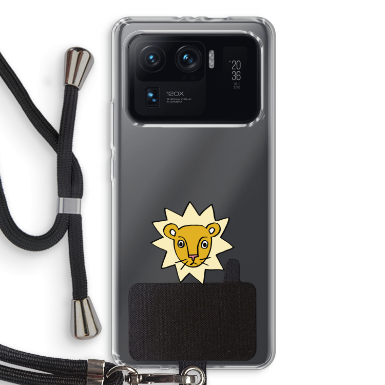 Kleine leeuw: Xiaomi Mi 11 Ultra Transparant Hoesje met koord