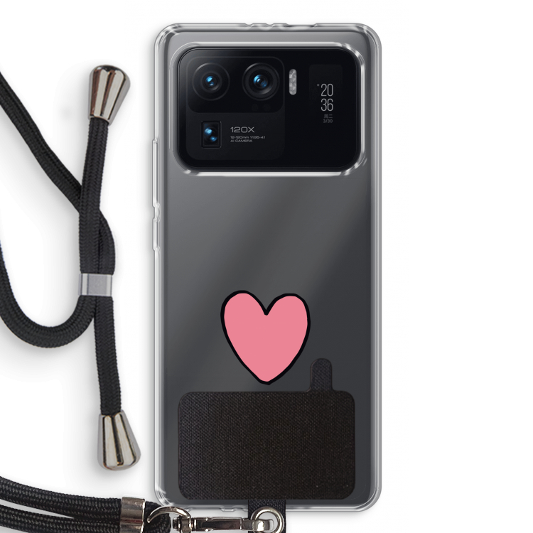 Hartje: Xiaomi Mi 11 Ultra Transparant Hoesje met koord