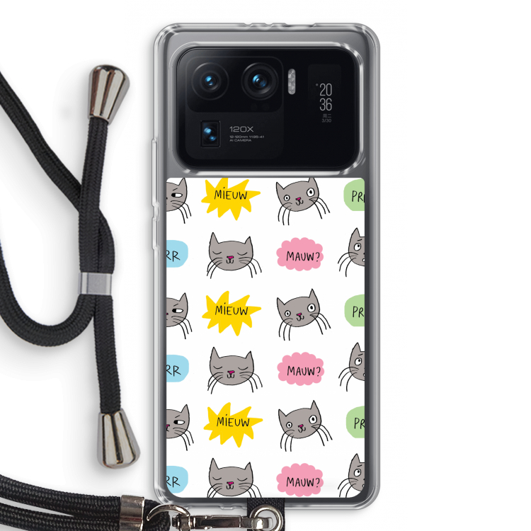 Meow: Xiaomi Mi 11 Ultra Transparant Hoesje met koord