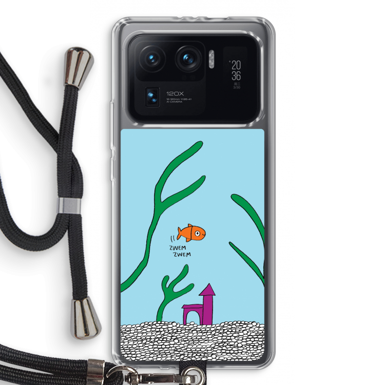 Aquarium: Xiaomi Mi 11 Ultra Transparant Hoesje met koord