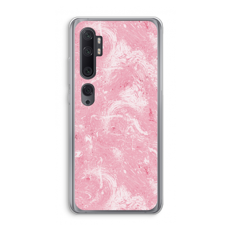 Abstract Painting Pink: Xiaomi Mi Note 10 Transparant Hoesje
