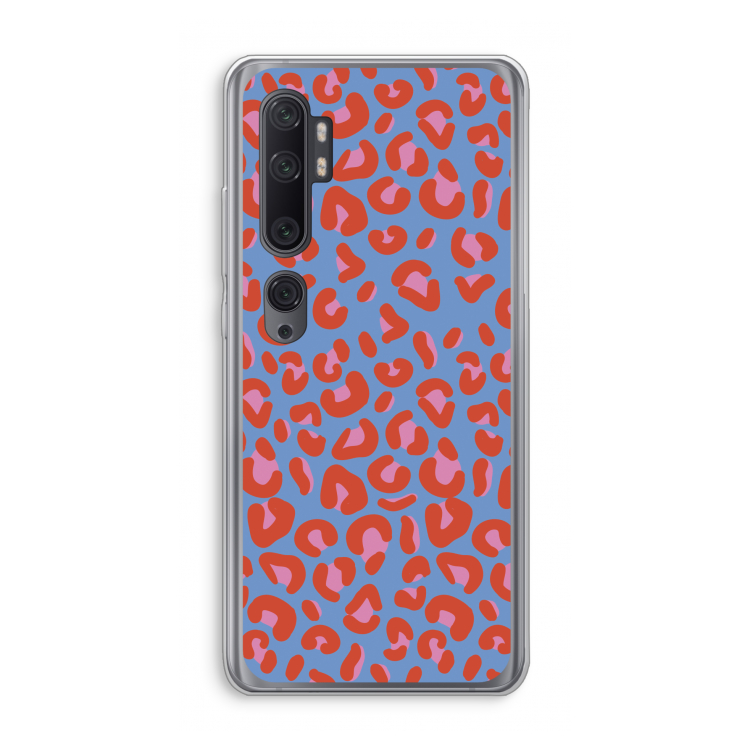 Leopard blue: Xiaomi Mi Note 10 Pro Transparant Hoesje